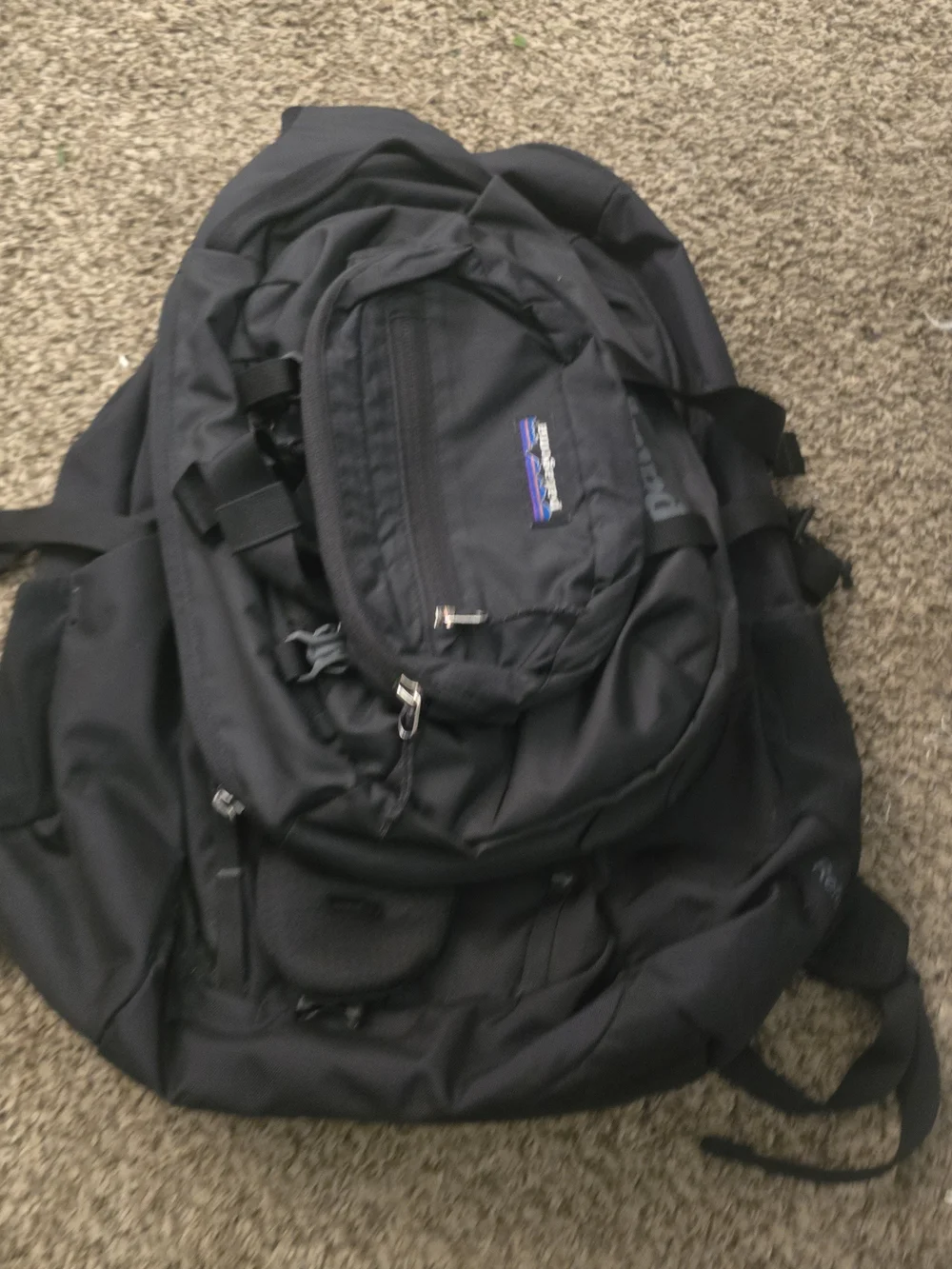 Patagonia Black Travel Bundle Refugio, Atom 8, Light Weight Travel Pack